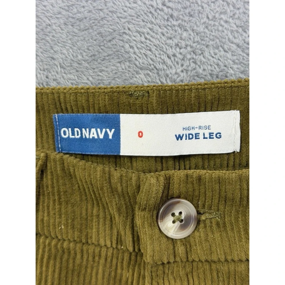 Old Navy Pants Womens 0 Brown Corduroy‎ High Rise Wide Leg Trousers